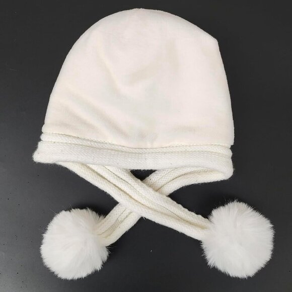 Women Baise Winter Sherpa Beanie Hats Knit Ear Flaps Peruvian Cover Ears
